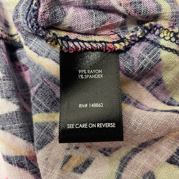 Torrid Rayon Slub Tiered Button Front Tropical Top Size Large - Picture 5 of 8